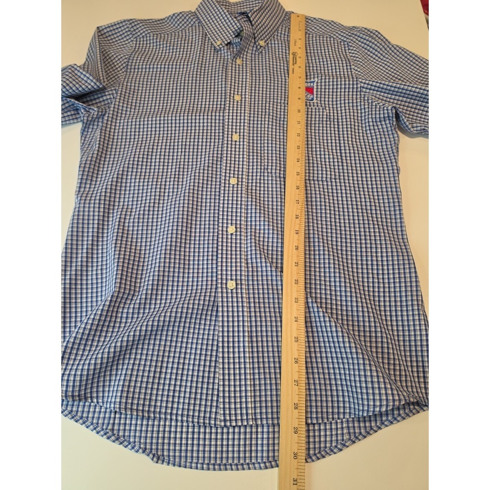 New York Rangers Antigua Mens Medium Long Sleeve Plaid Button Up With... - Picture 7 of 10